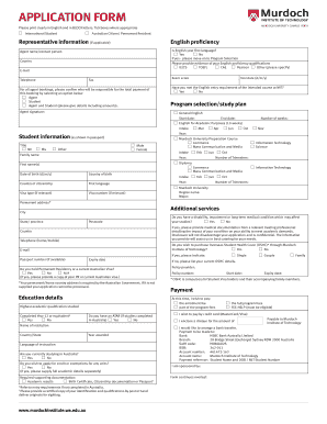 Murdoch Institute of Technology Application Form