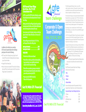 GTE Financial Team Challenge Registration Form