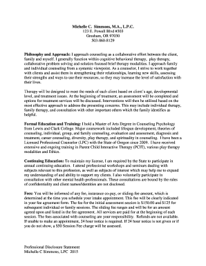 Professional Disclosure Statement