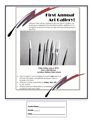 Business flyer samples - Nathan Hale will be holding its first annual Art Gallery, an - schools nhps