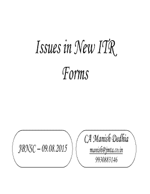 Itr sample - Issues in New ITR Forms - jbnagarcaorg