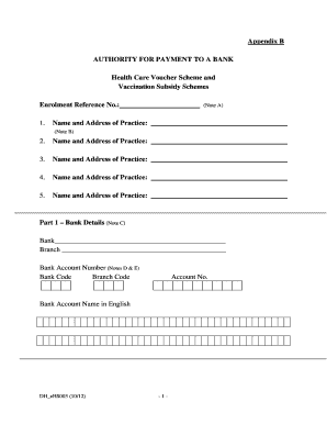 Health Care Voucher Scheme Payment Authorization