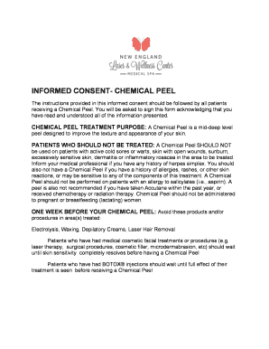 Informed Consent for Chemical Peel