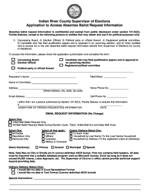 Florida Absentee Ballot Request Access Application