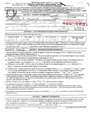 Flood Insurance Elevation Certificate