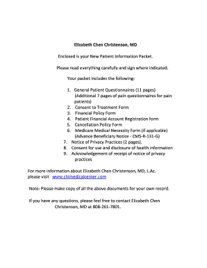 Consent to Treatment Form