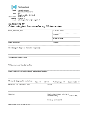 Orthodontic Referral Form