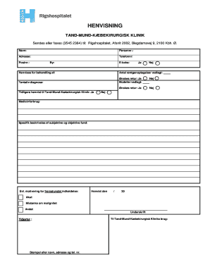 Dental Maxillofacial Referral Form