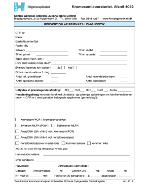 Prenatal Diagnostic Request Form