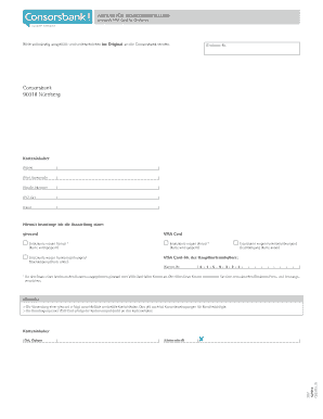 Anfrage für Ersatzausstellung girocard / VISA Card