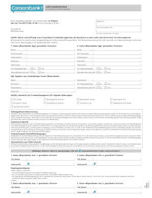 ERÖFFNUNGSANTRAG Consorsbank Fremdwährungskonto