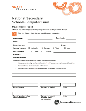 Device Incident Report Form