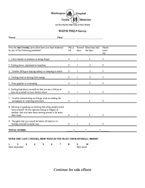 WHFM PHQ-9 Survey