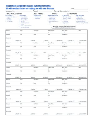 Financial Services Referral Form