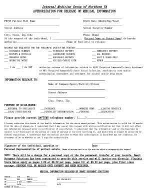 Authorization for Release of Medical Information