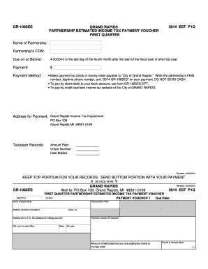 Grand Rapids Partnership Estimated Income Tax Payment Voucher