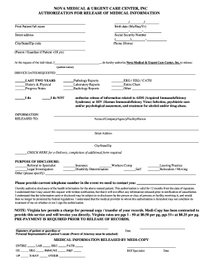 Authorization for Release of Medical Information