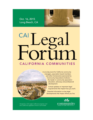 Legal Forum Brochure - Community Associations Institute - caionline