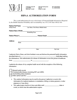 Hipaa Release Form Hipaa Release Form