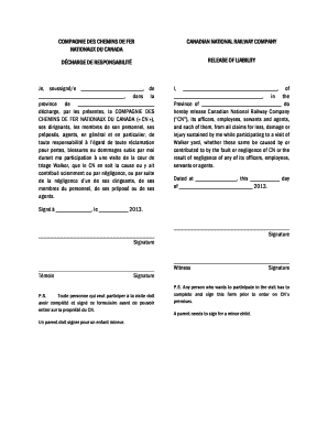 DÉCHARGE DE RESPONSABILITÉ