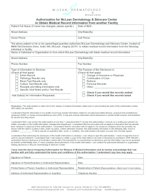 Authorization for Medical Records Release