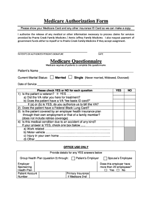 Medicare Authorization Form