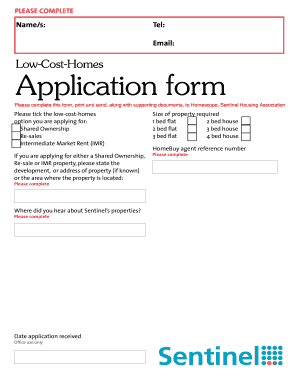 Low-Cost Homes Application Form