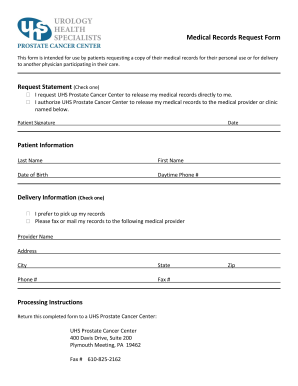 Medical Records Request Form