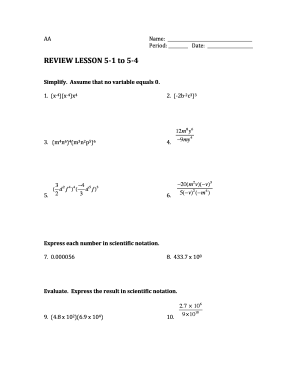 Algebra Homework Assignment