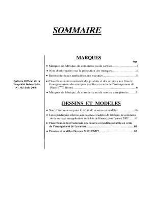 Formulaire d'enregistrement de marque algérien