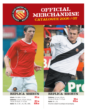 FC United Merchandise Order Form