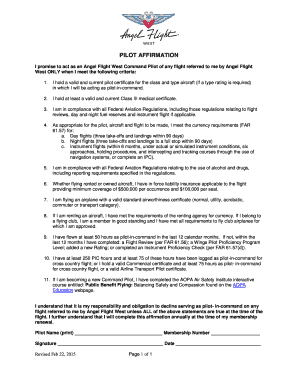 Pilot Affirmation Form