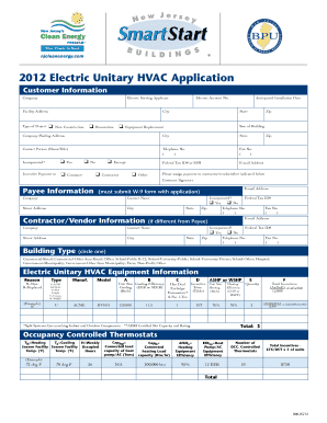 2012 Electric Unitary HVAC Application