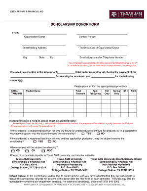 Scholarship Donor Form