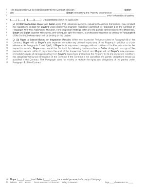 Florida Real Estate Inspection Addendum