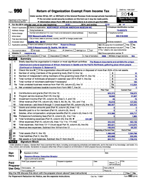 Form 990 Return of Organization Exempt From Income Tax