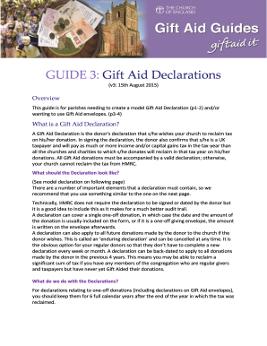 Gift Aid Declaration Form