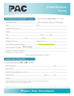 California Political Contribution Form