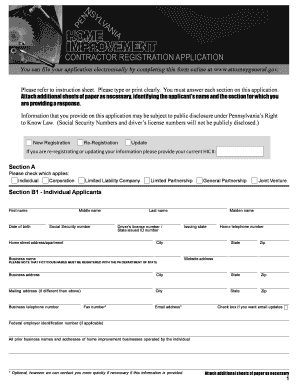 Pennsylvania Home Improvement Contractor Registration