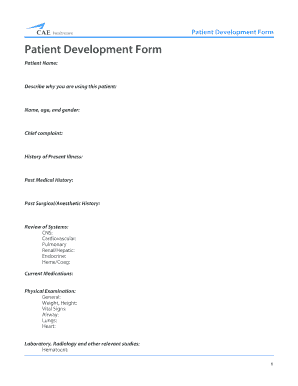 Patient Development Form
