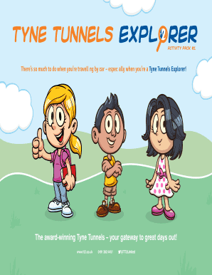Tyne Tunnels Explorer Activity Pack