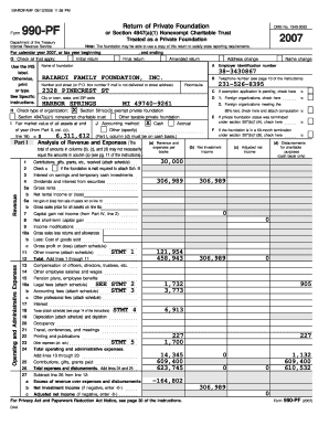 Form 990-PF 2007