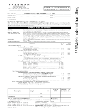 Freeman Material Handling Payment Form