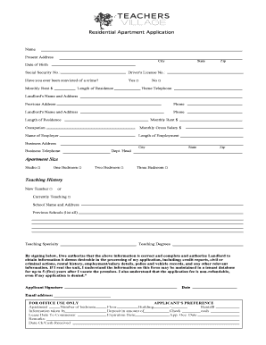 Residential Apartment Application
