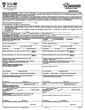 Credit Union Loan Application Form