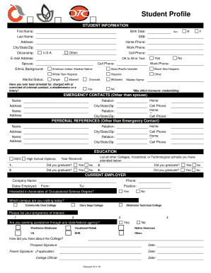 Student Profile Form