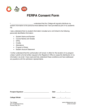 FERPA Consent Form