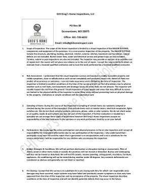 Home Inspection Agreement
