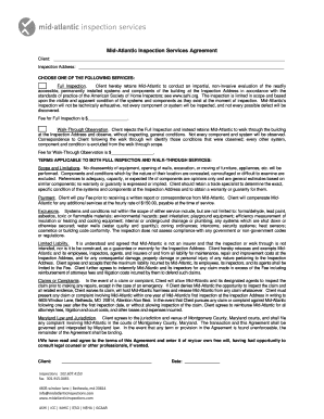 Mid-Atlantic Inspection Services Agreement