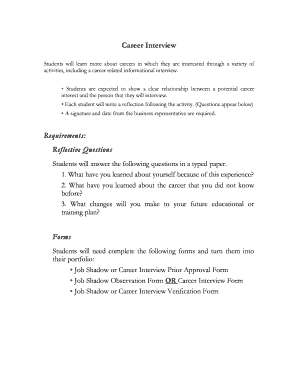 Career Interview Form